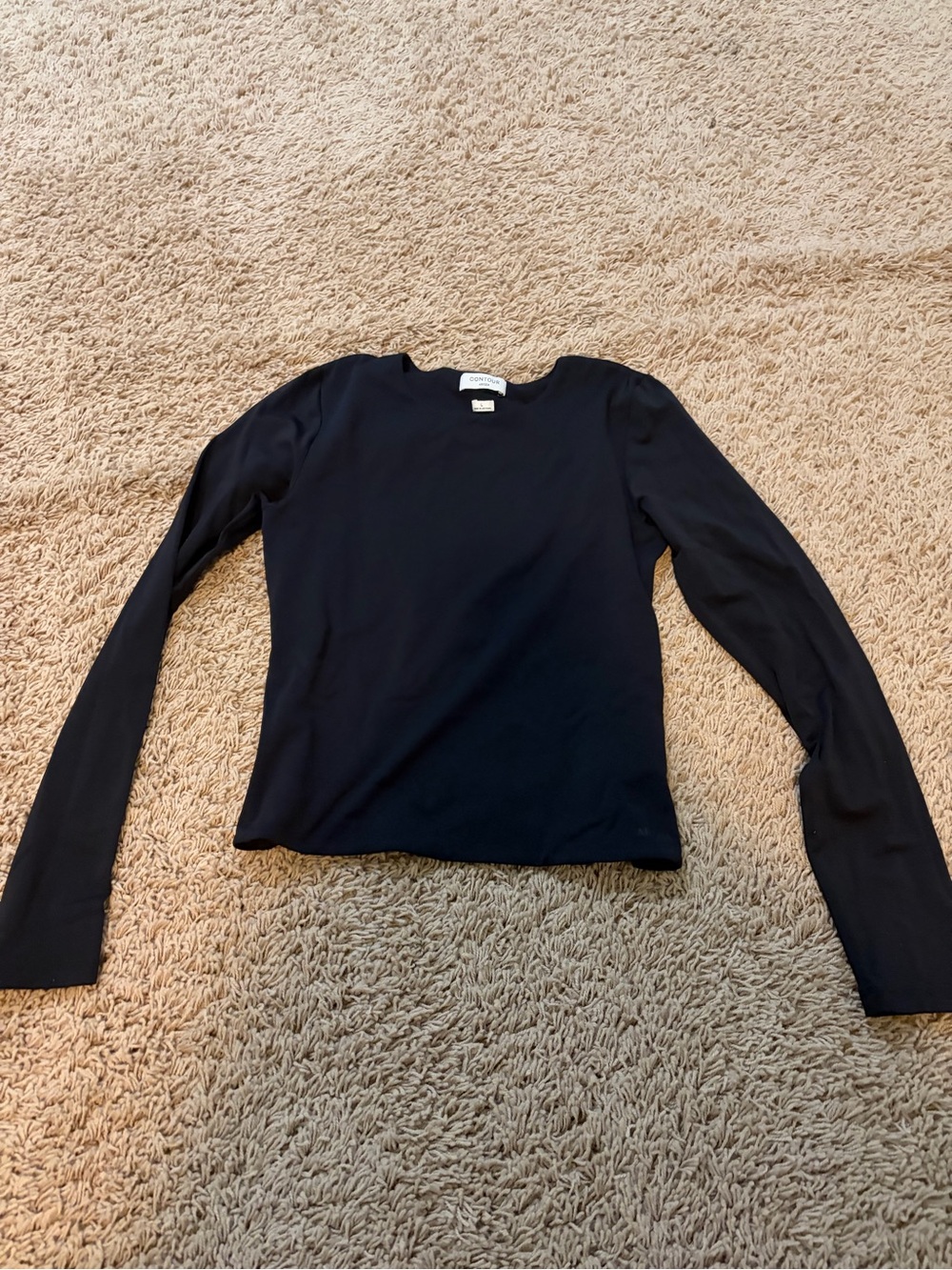 Aritzia Black Long Sleeve Crewneck Top